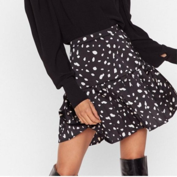 Nasty Gal | High Waisted Dalmation Mini Skirt - Picture 1 of 9